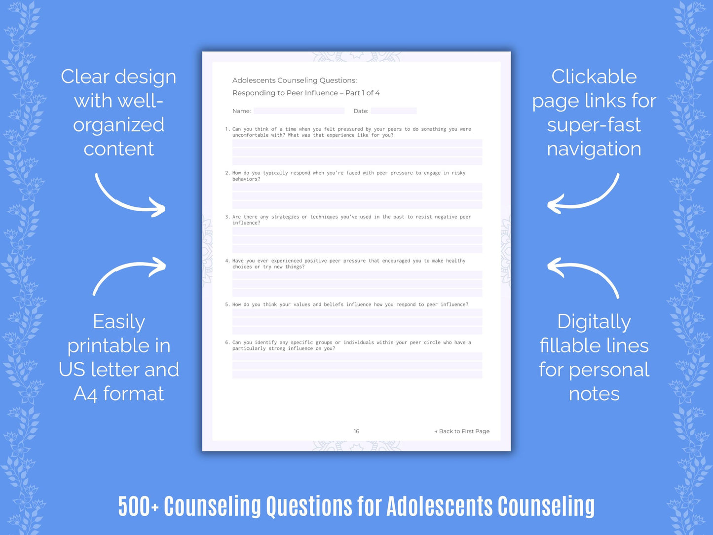 Adolescents Counseling Counseling Templates