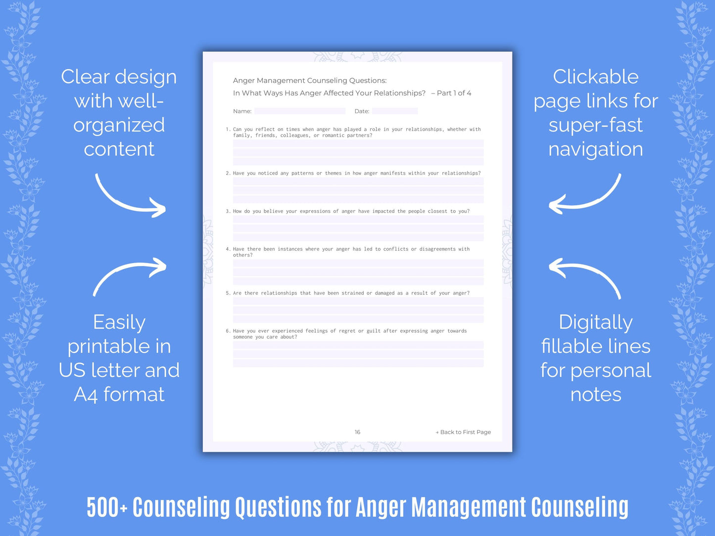 Anger Management Counseling Counseling Templates
