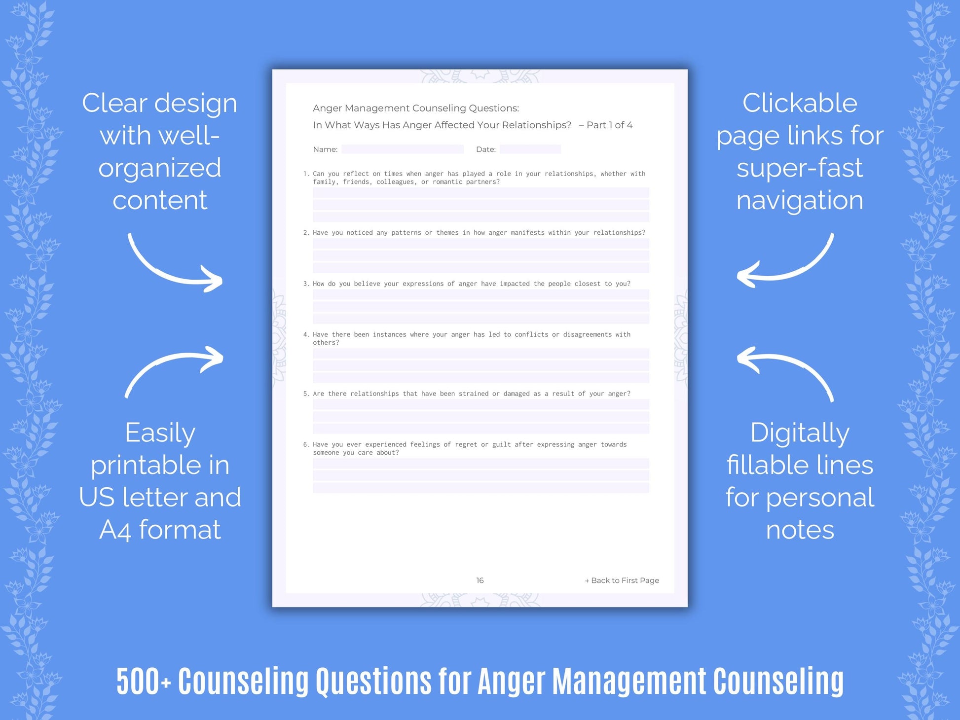 Anger Management Counseling Counseling Templates