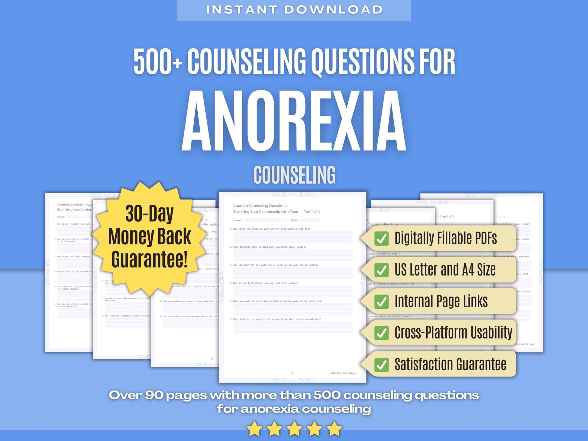 Anorexia Counseling Psychology Workbooks