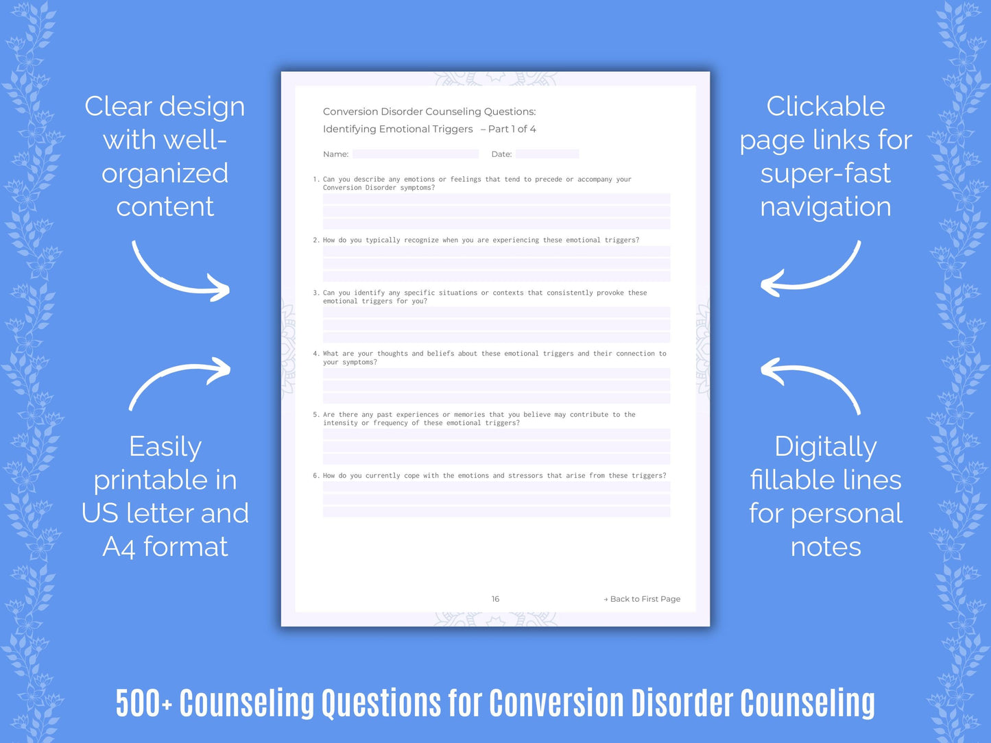 Conversion Disorder Counseling Counseling Templates