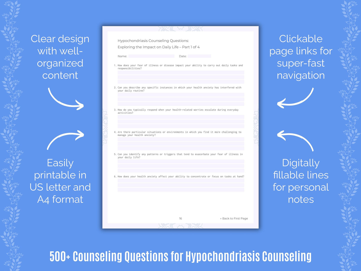 Hypochondriasis Counseling Counseling Templates