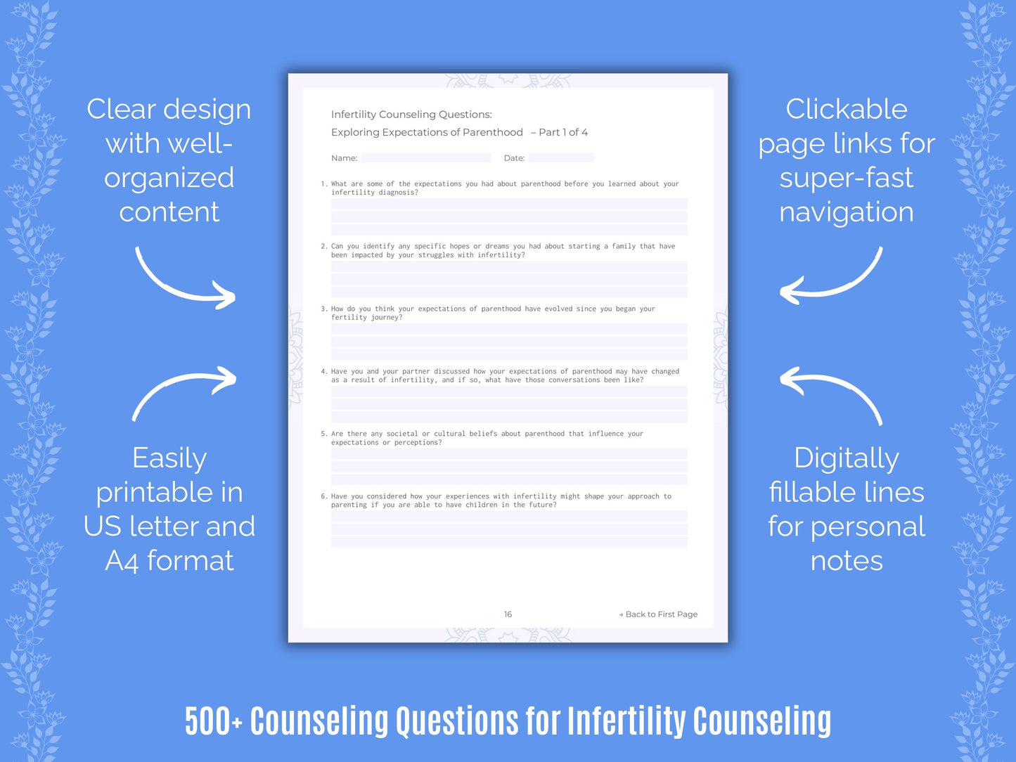 Infertility Counseling Counseling Templates