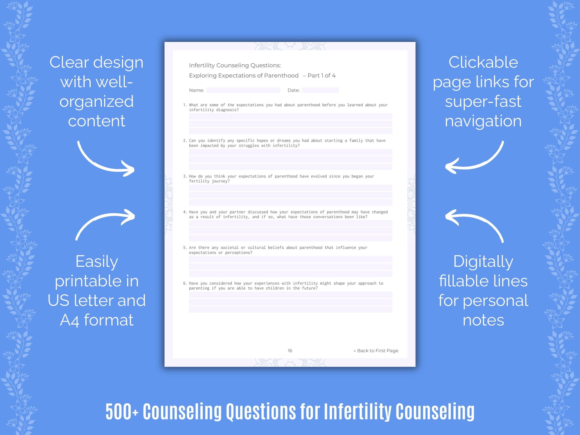 Infertility Counseling Counseling Templates