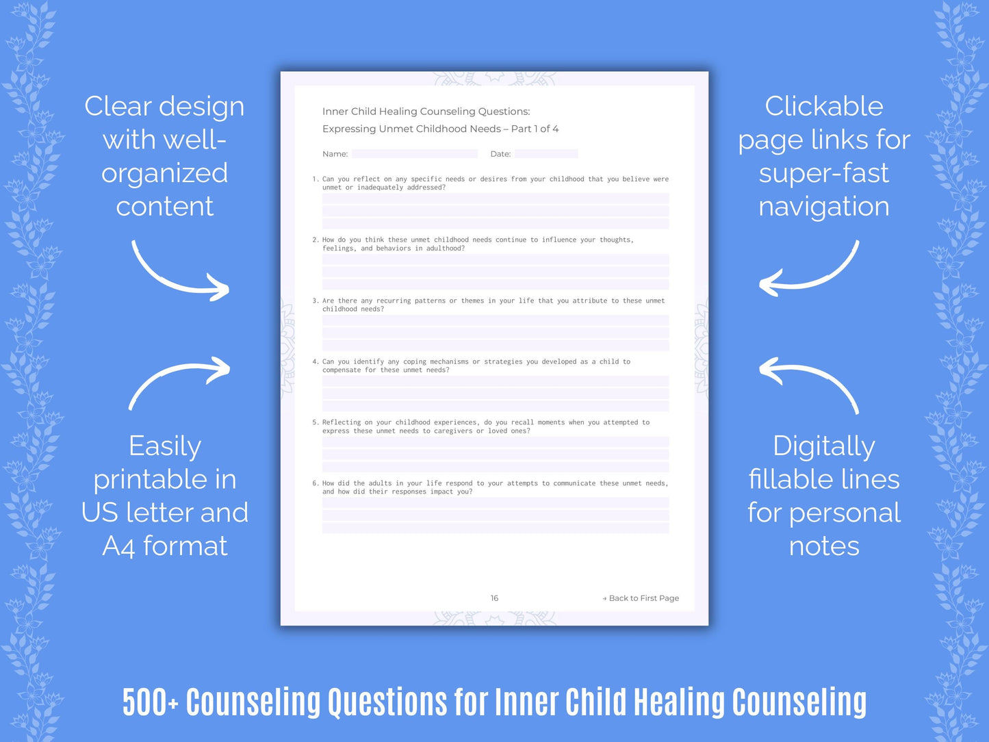 Inner Child Healing Counseling Counseling Templates