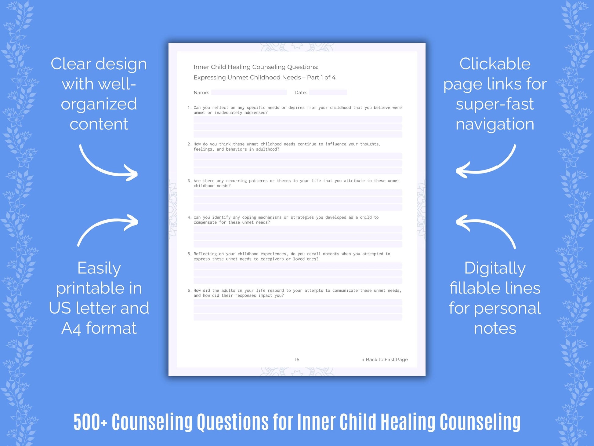 Inner Child Healing Counseling Counseling Templates