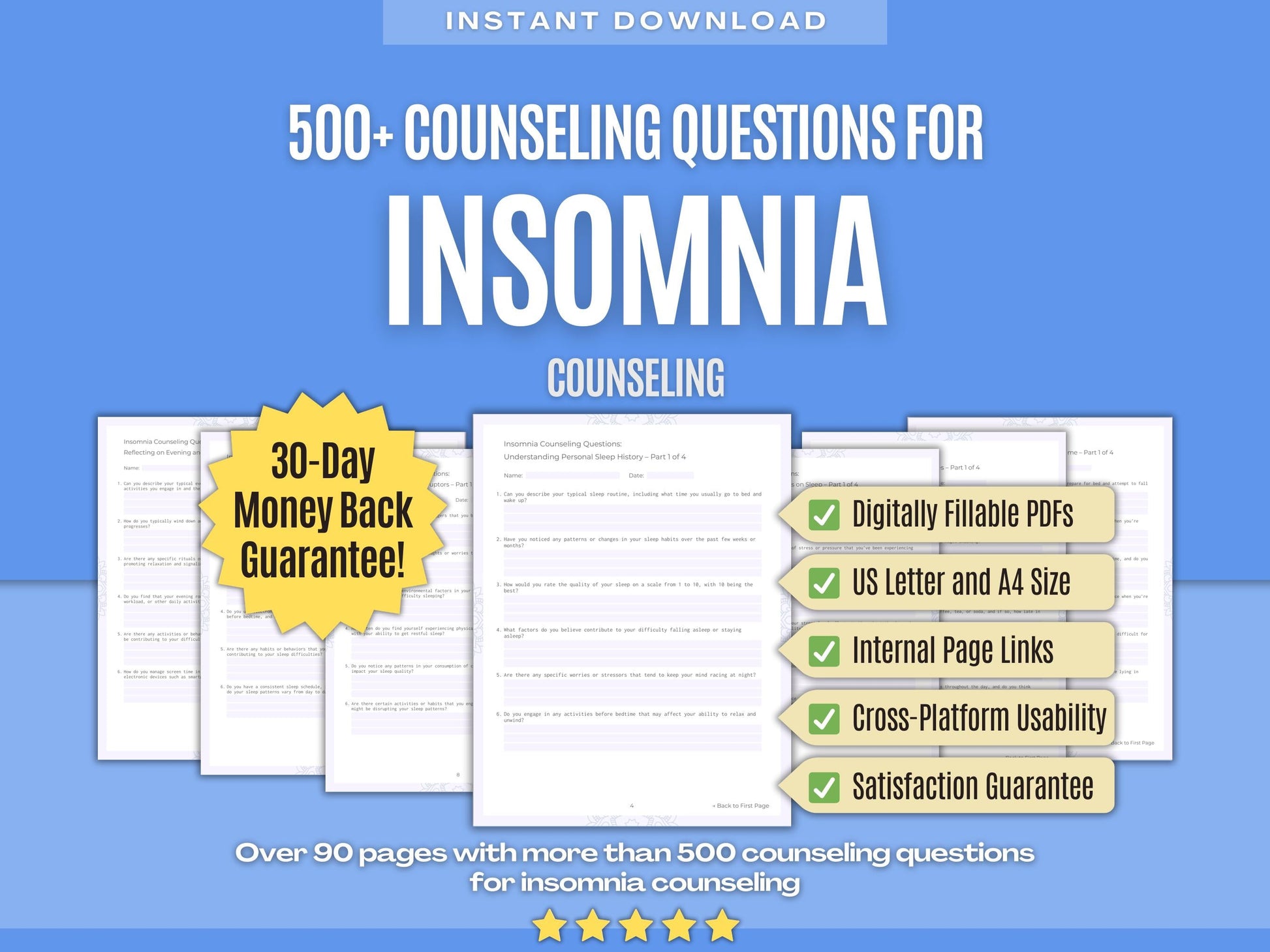 Insomnia Counseling Psychology Workbooks