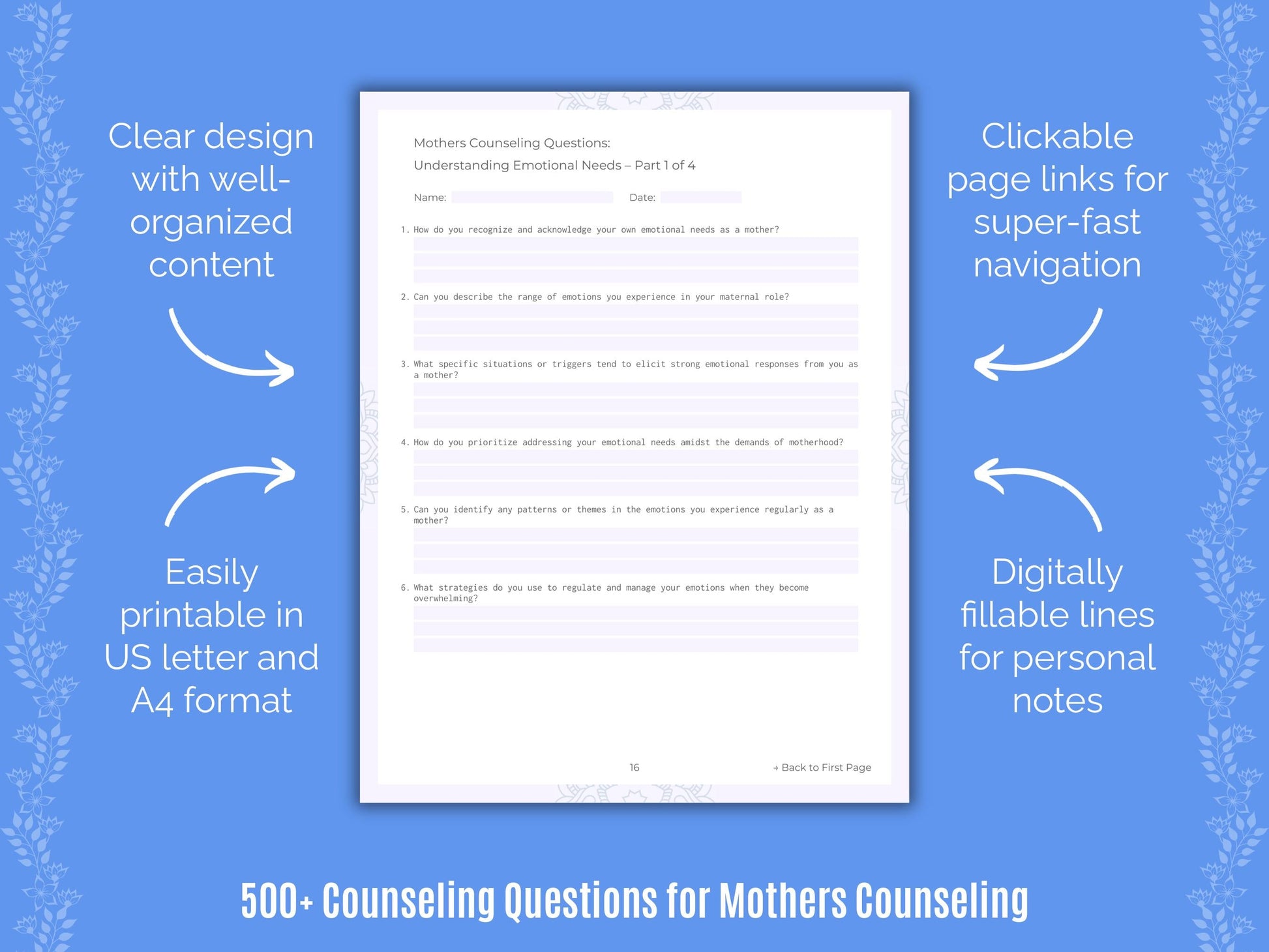 Mothers Counseling Counseling Templates