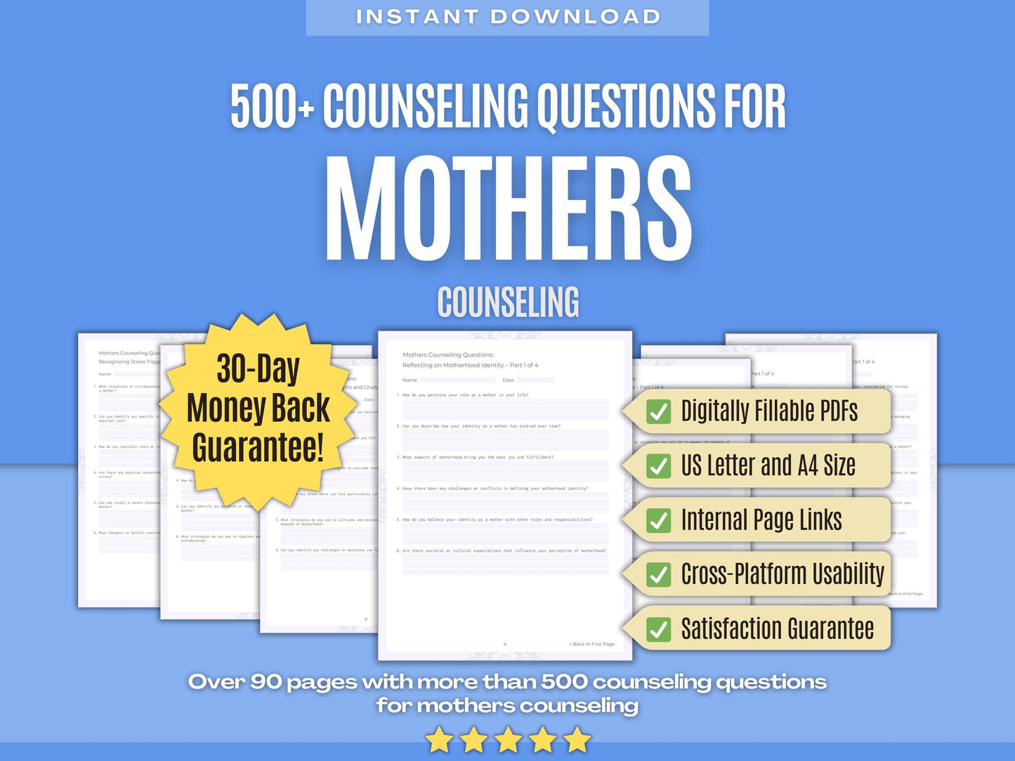 Mothers Counseling Psychology Workbooks