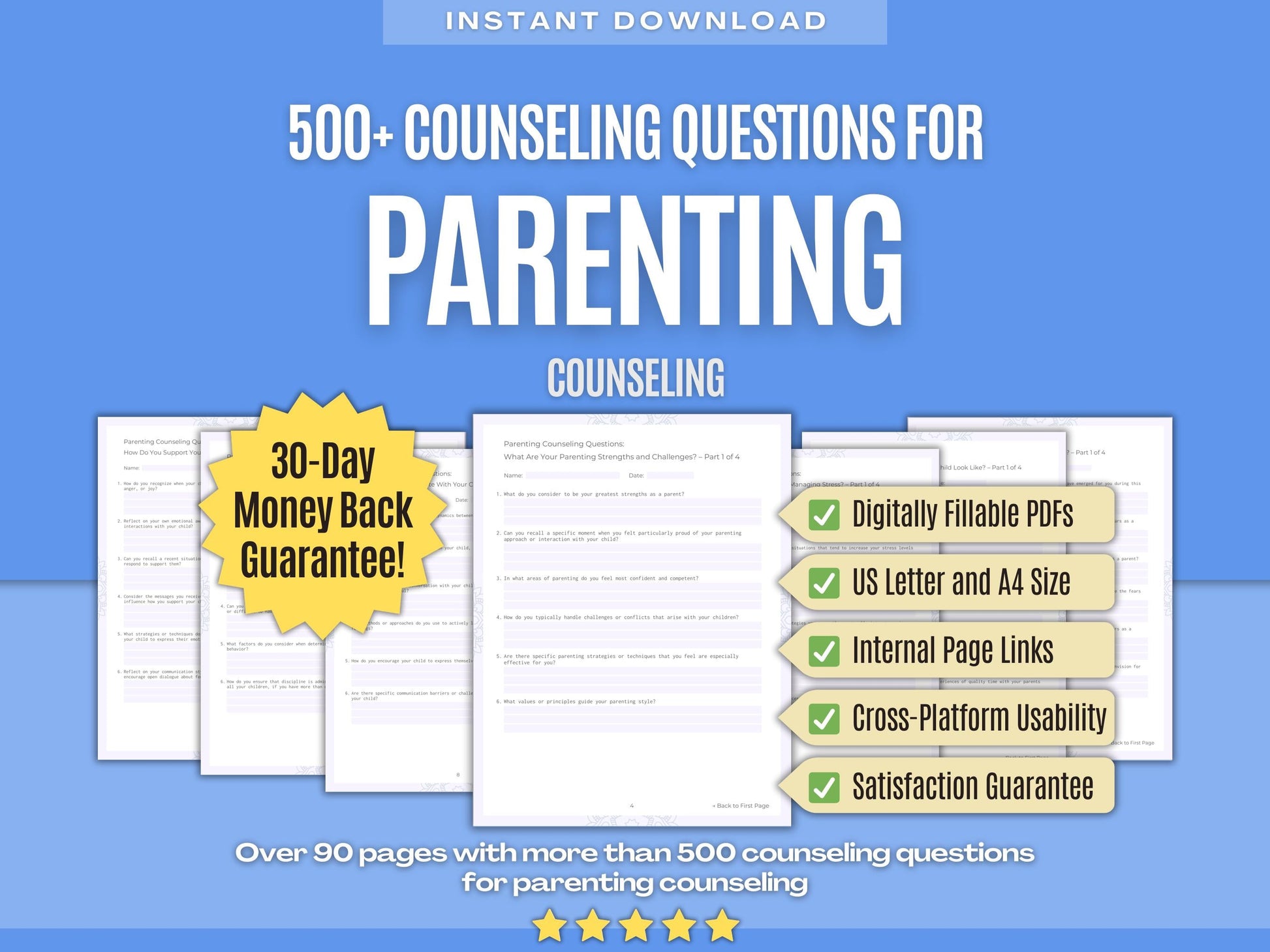 Parenting Counseling Psychology Workbooks