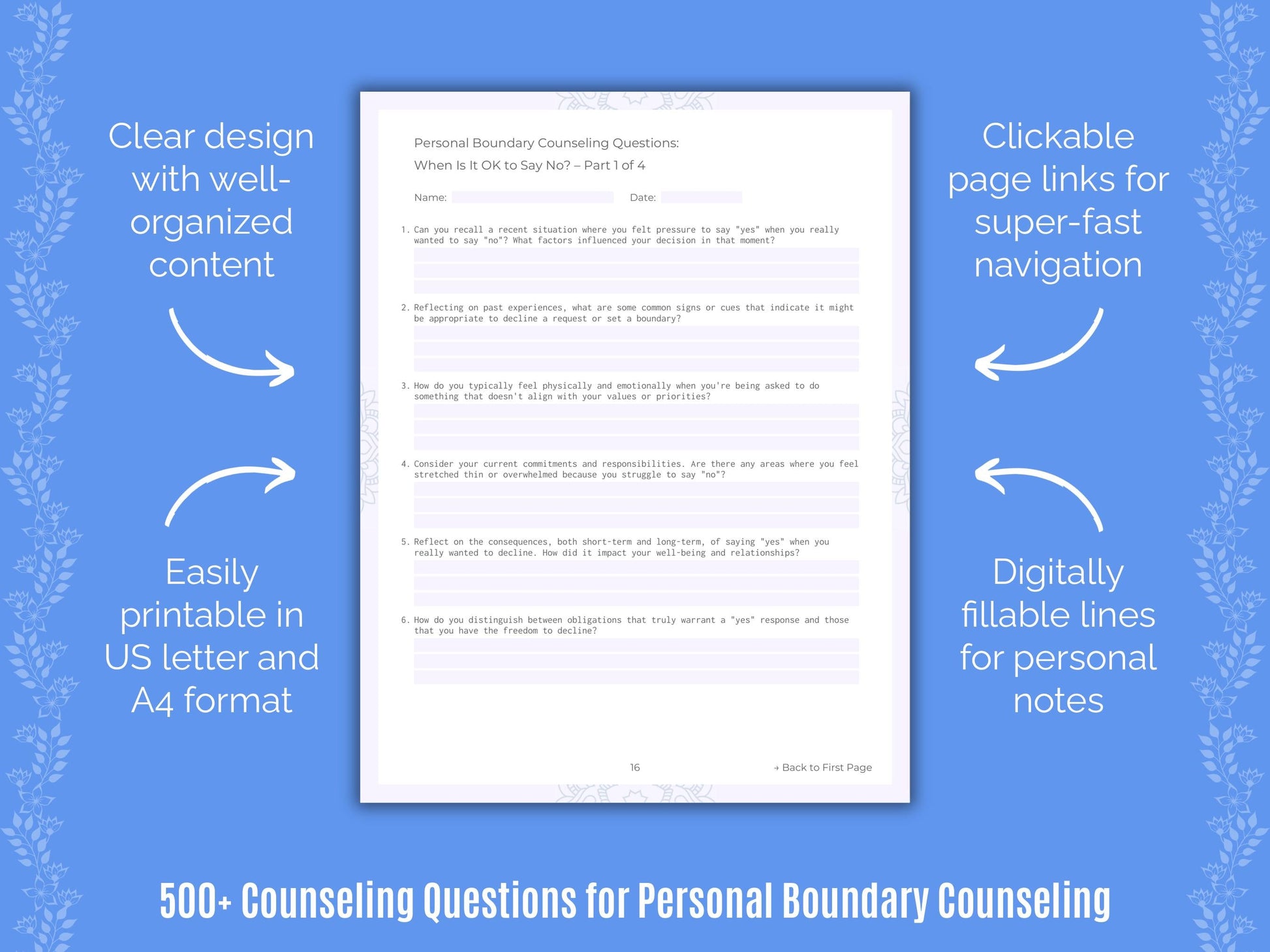 Personal Boundary Counseling Counseling Templates