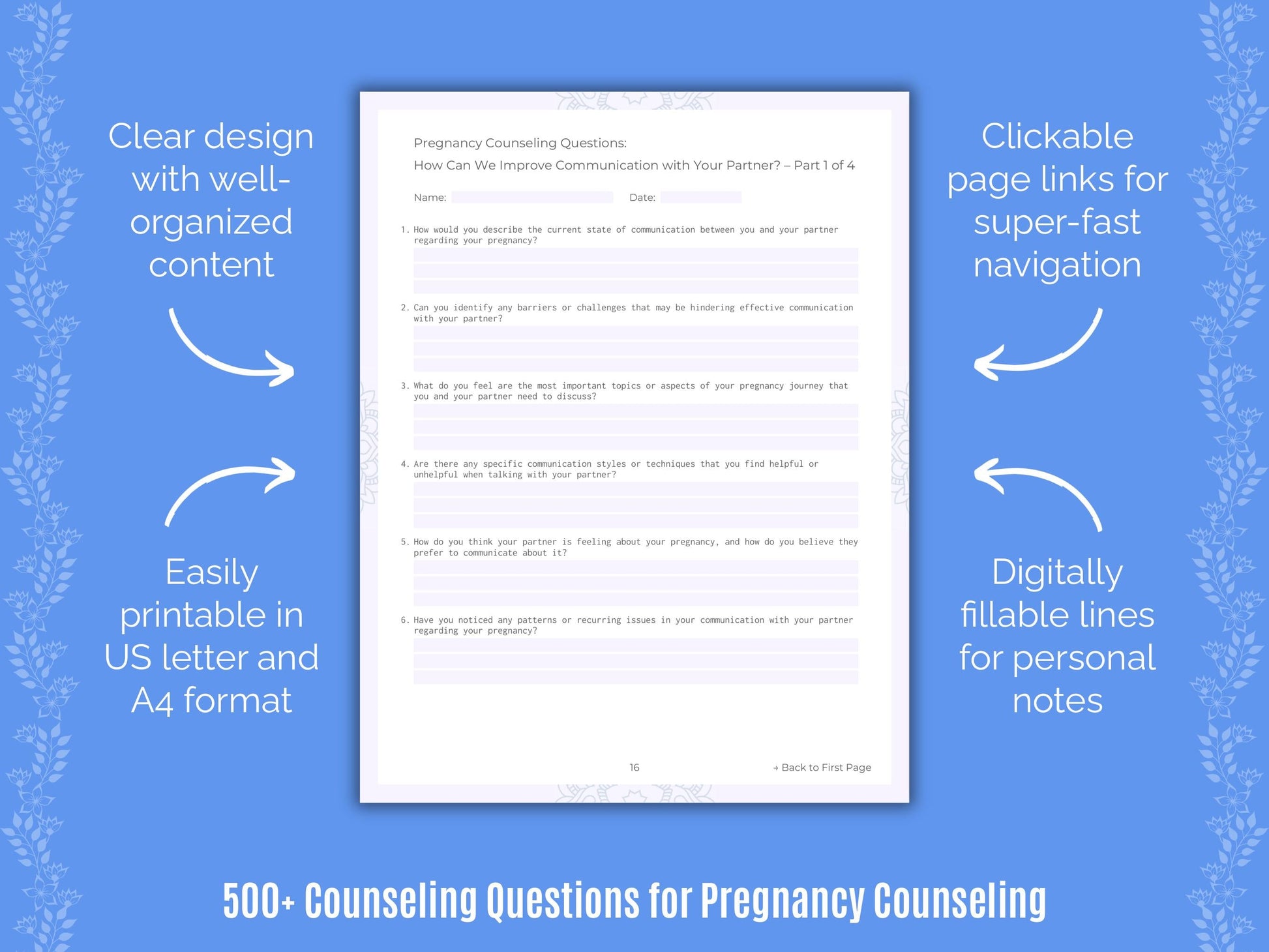 Pregnancy Counseling Counseling Templates