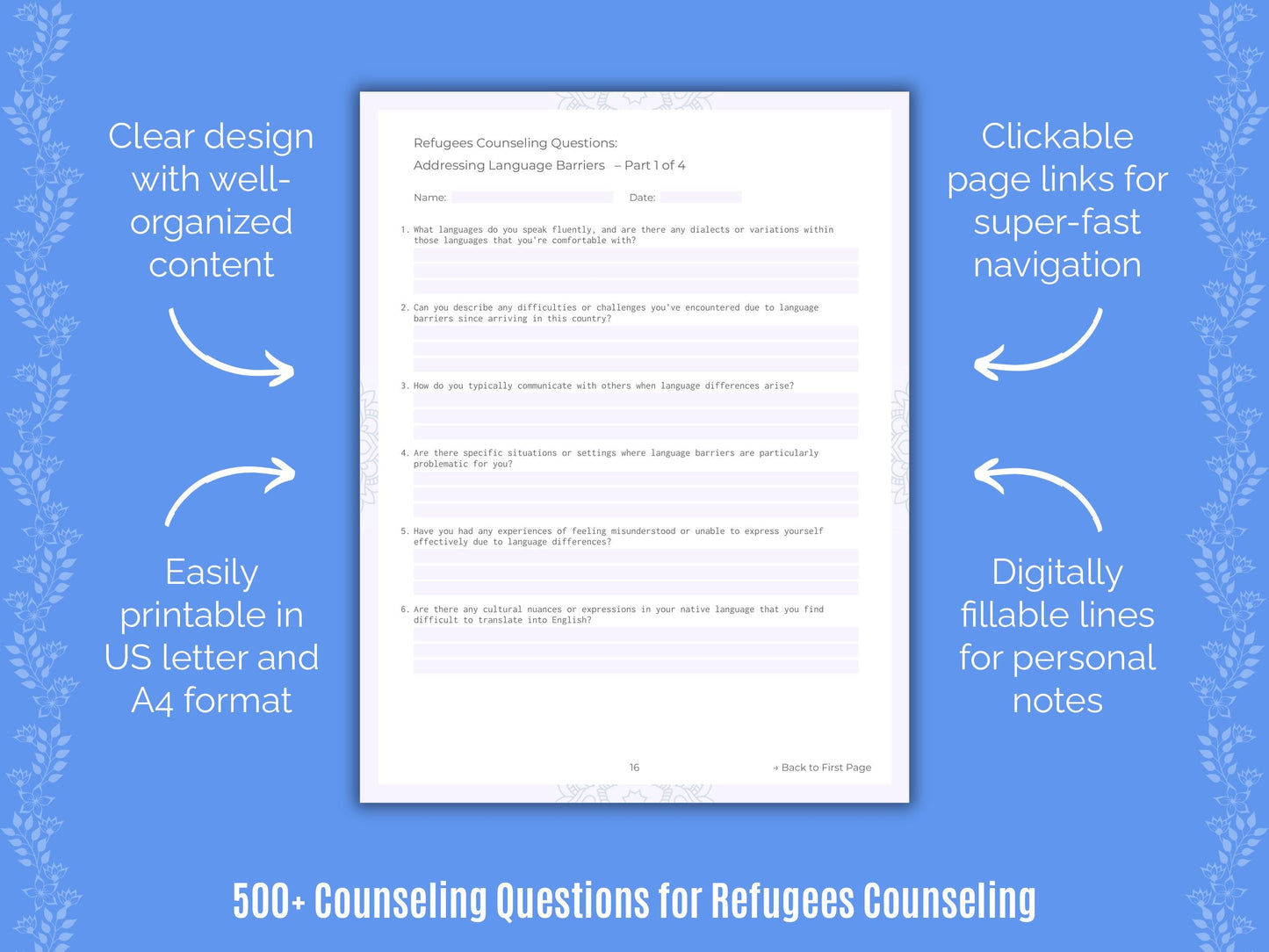 Refugees Counseling Counseling Templates