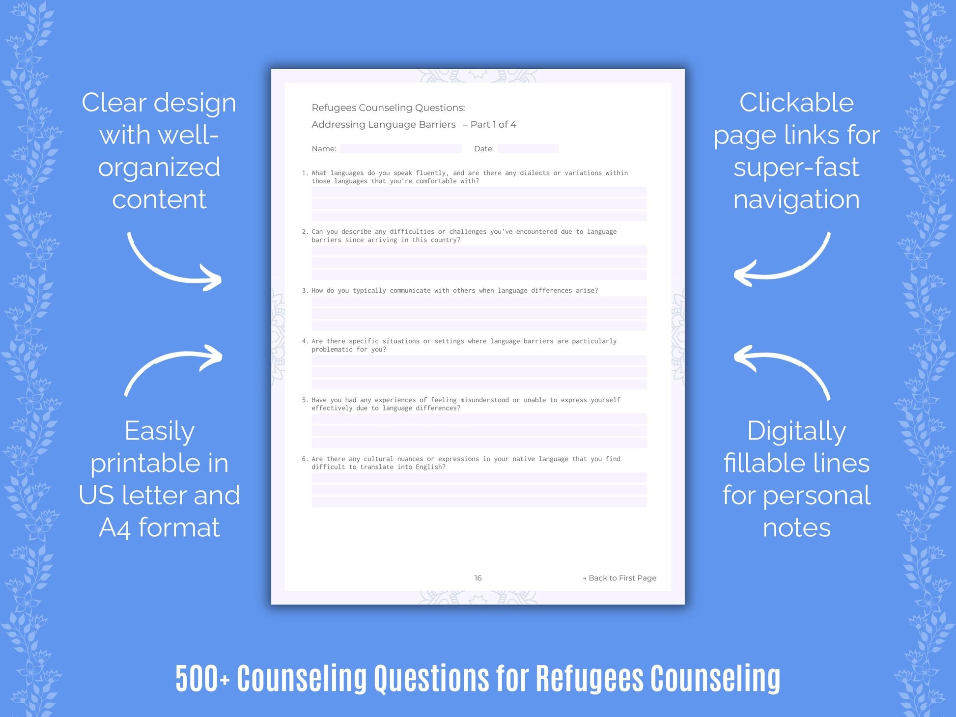 Refugees Counseling Counseling Templates