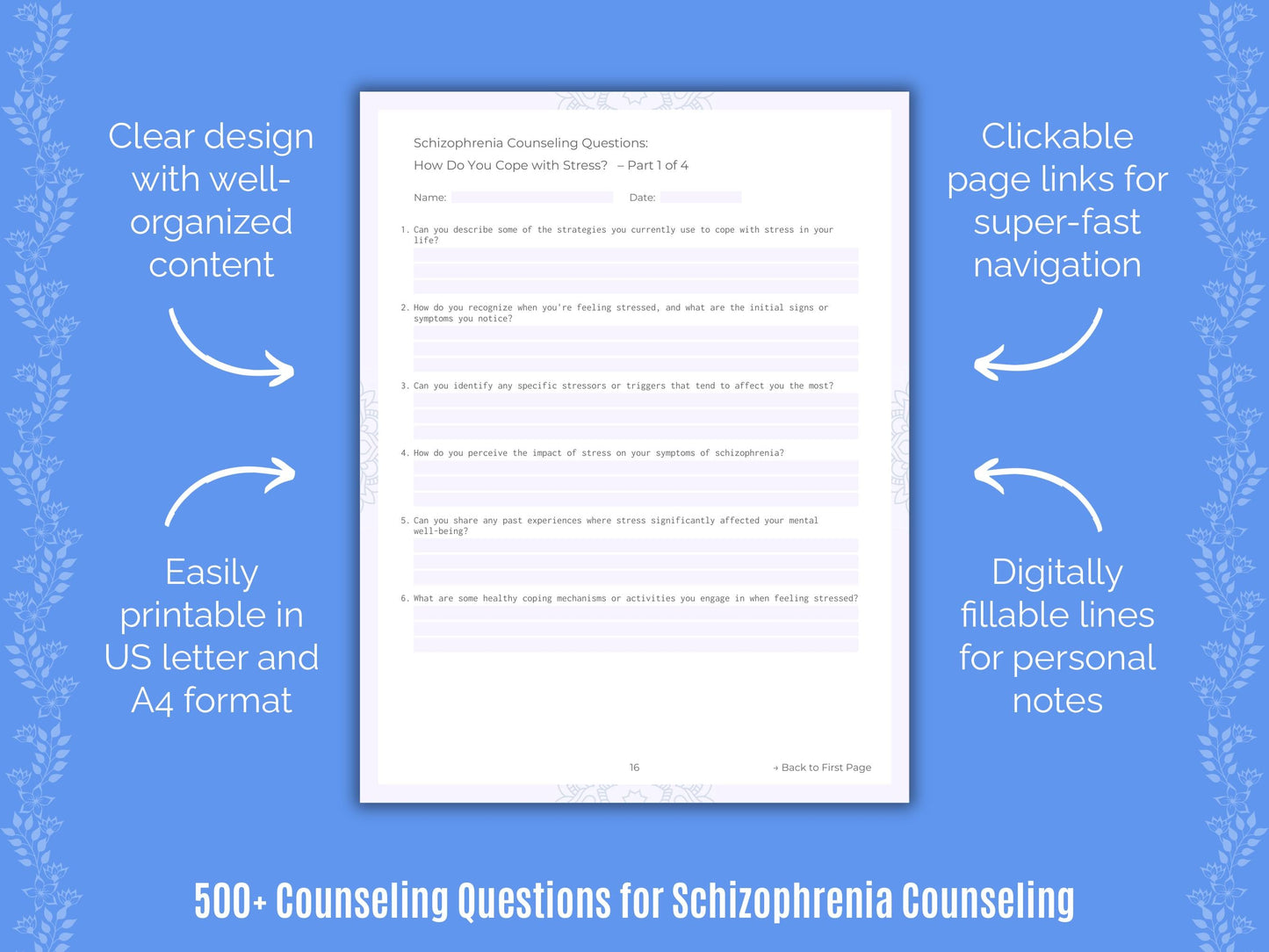 Schizophrenia Counseling Counseling Templates