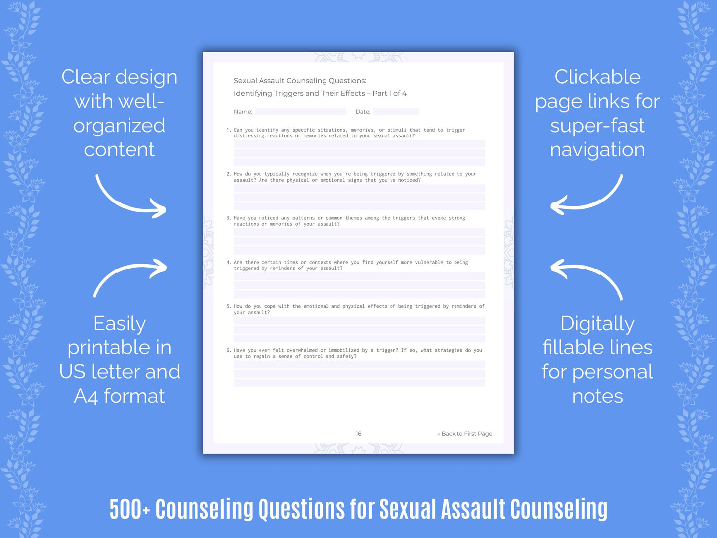 Sexual Assault Counseling Counseling Templates