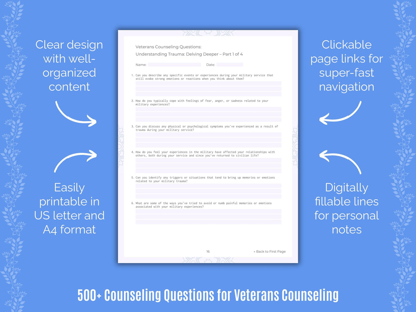 Veterans Counseling Counseling Templates