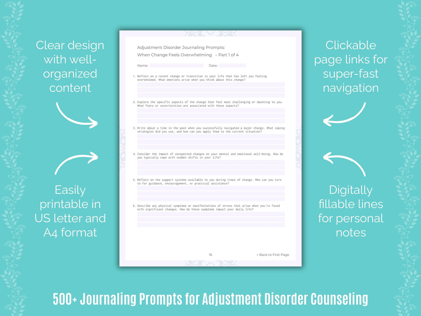 Adjustment Disorder Counseling Counseling Templates