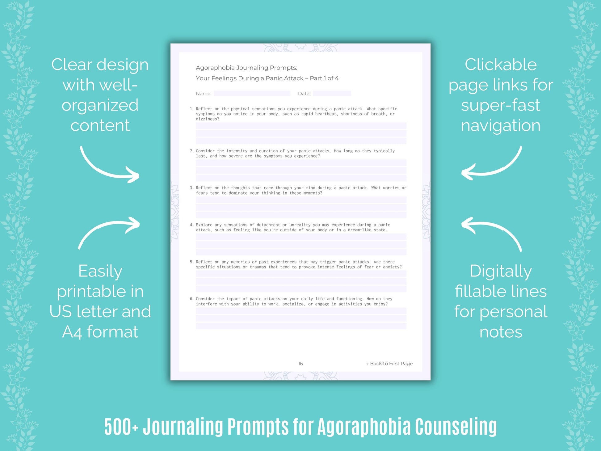 Agoraphobia Counseling Counseling Templates