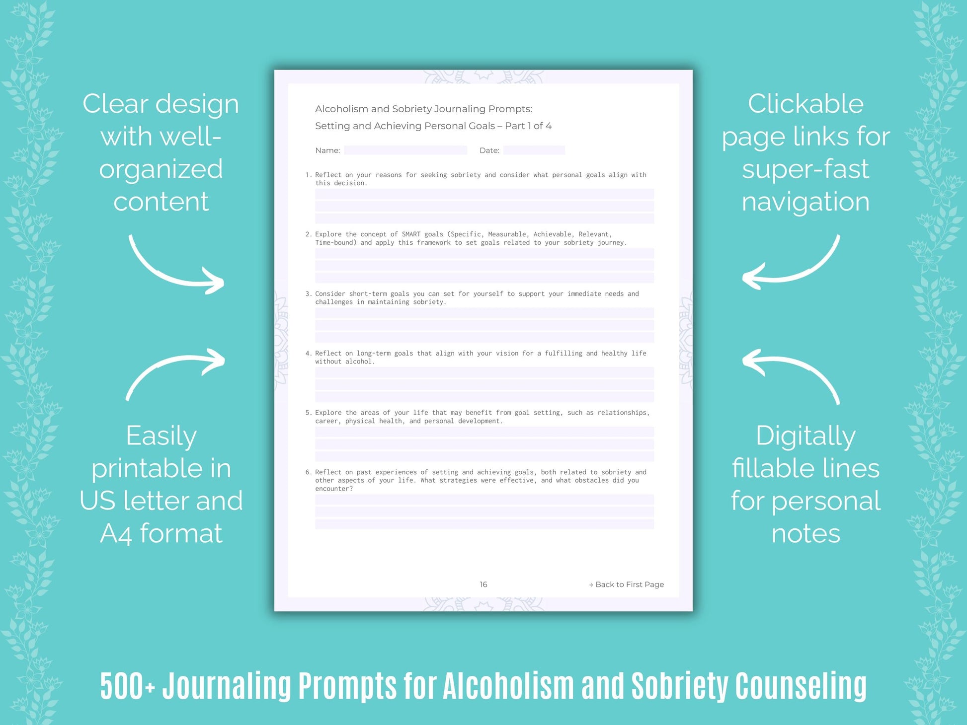 Alcoholism and Sobriety Counseling Counseling Templates