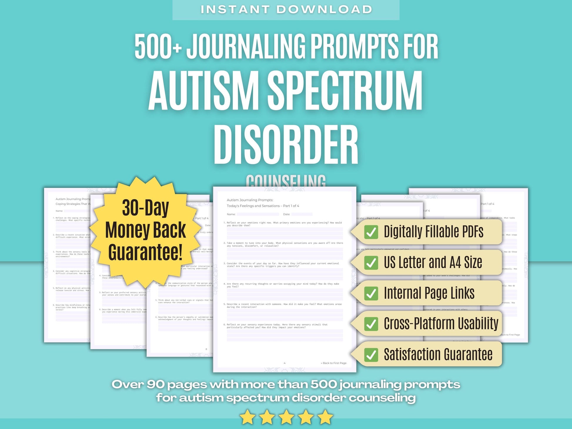 Autism Spectrum Disorder Counseling Psychology Workbooks