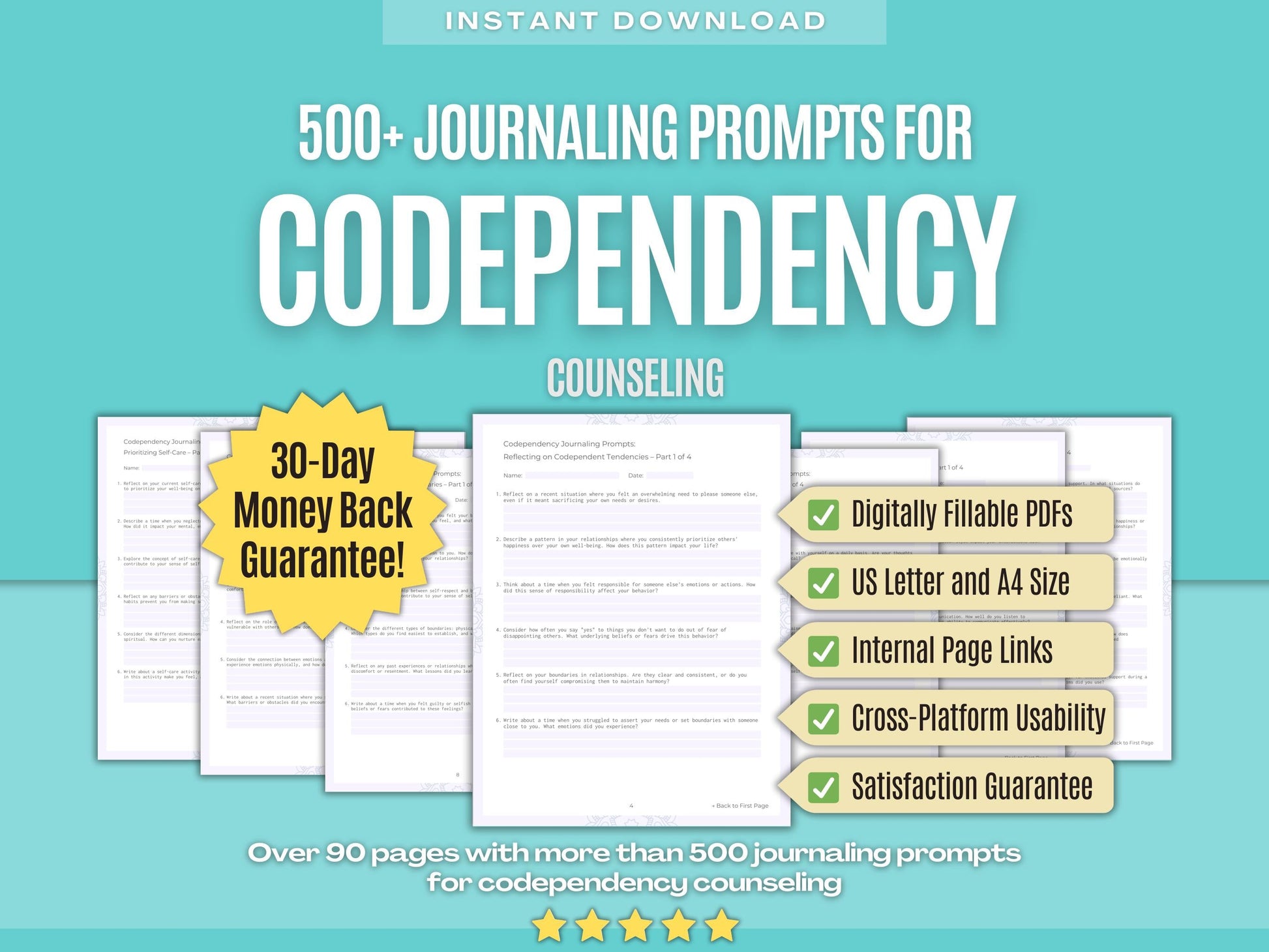 Codependency Counseling Psychology Workbooks