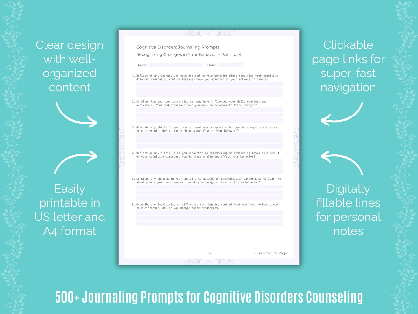 Cognitive Disorders Counseling Counseling Templates