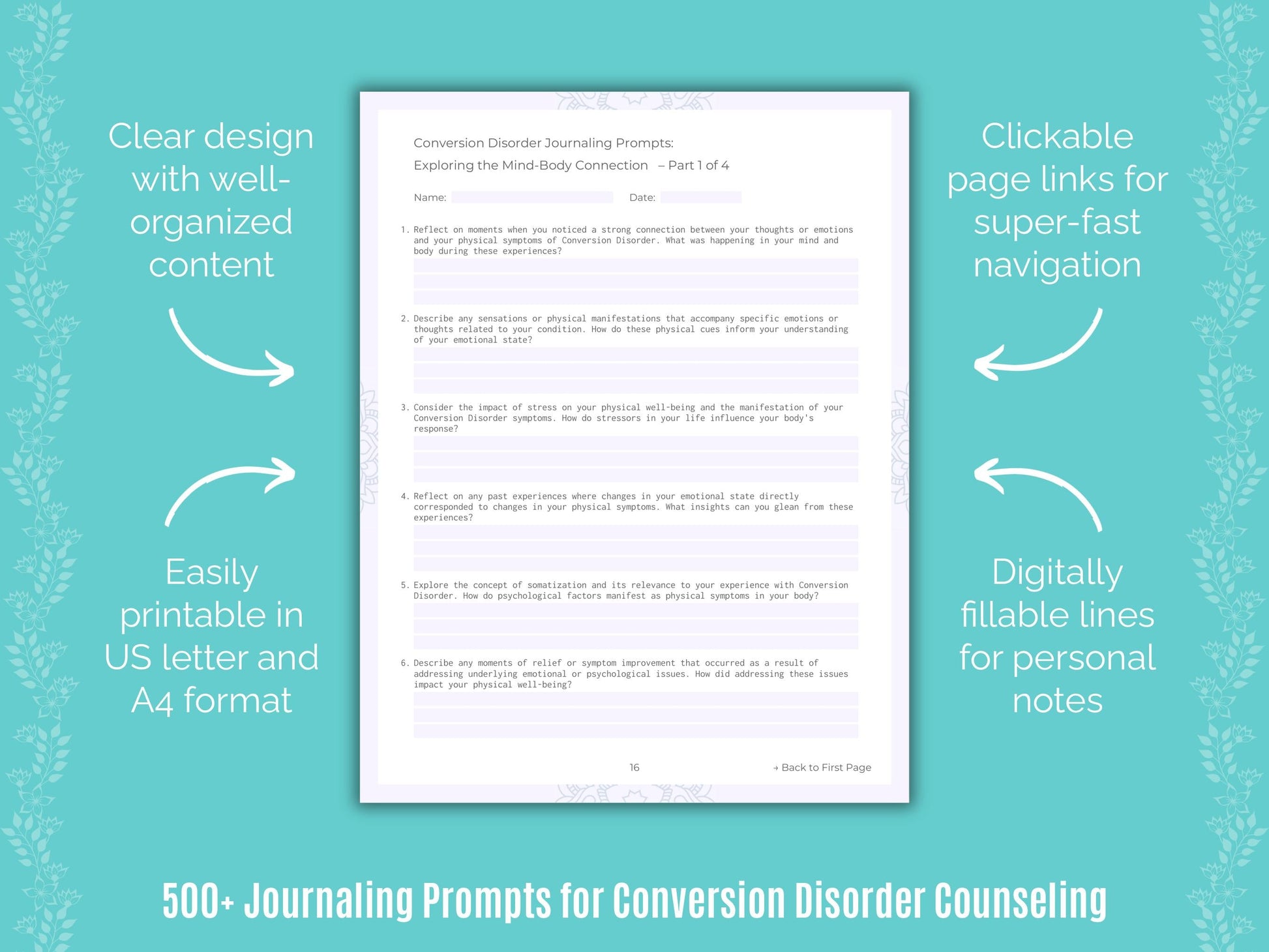 Conversion Disorder Counseling Counseling Templates