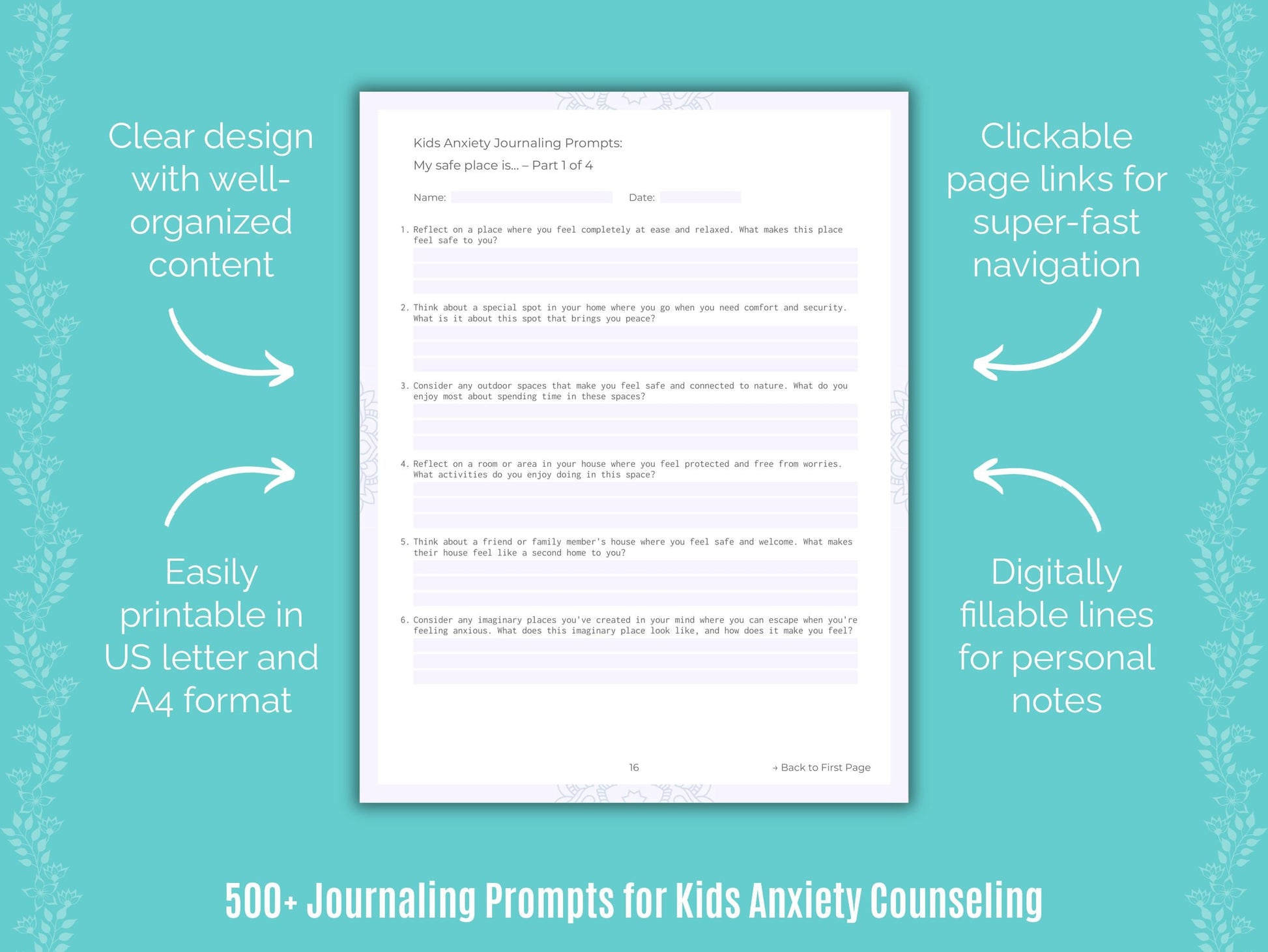 Kids Anxiety Counseling Counseling Templates