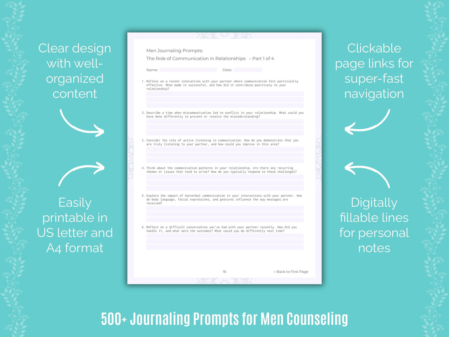 Men Counseling Counseling Templates