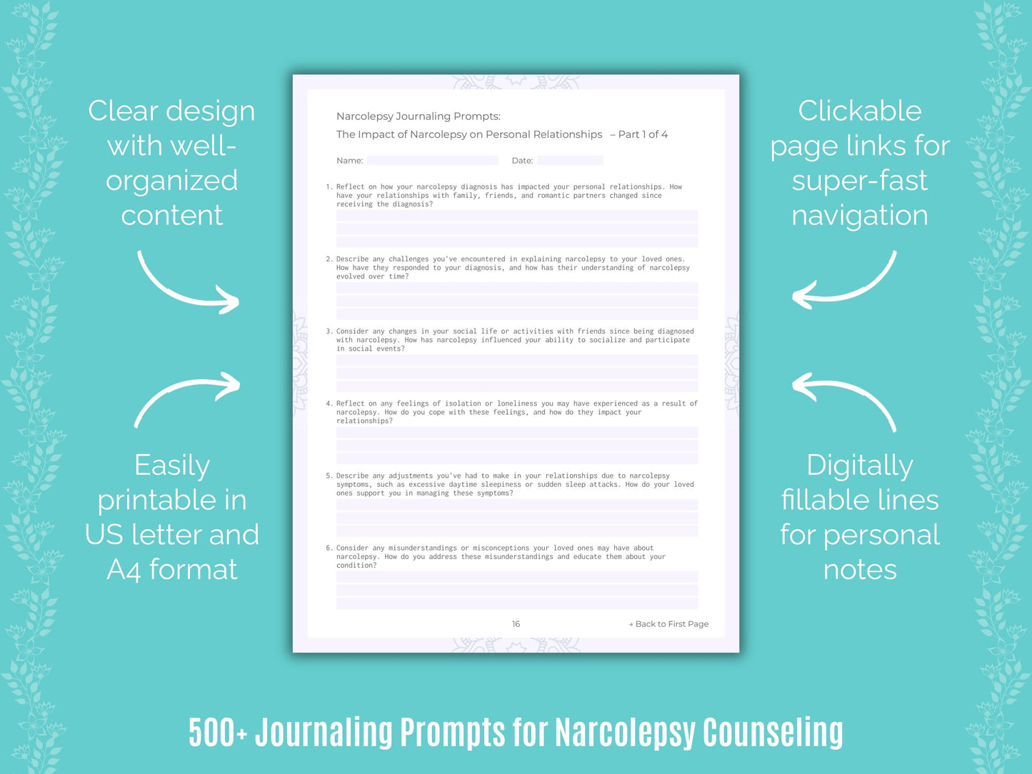 Narcolepsy Counseling Counseling Templates