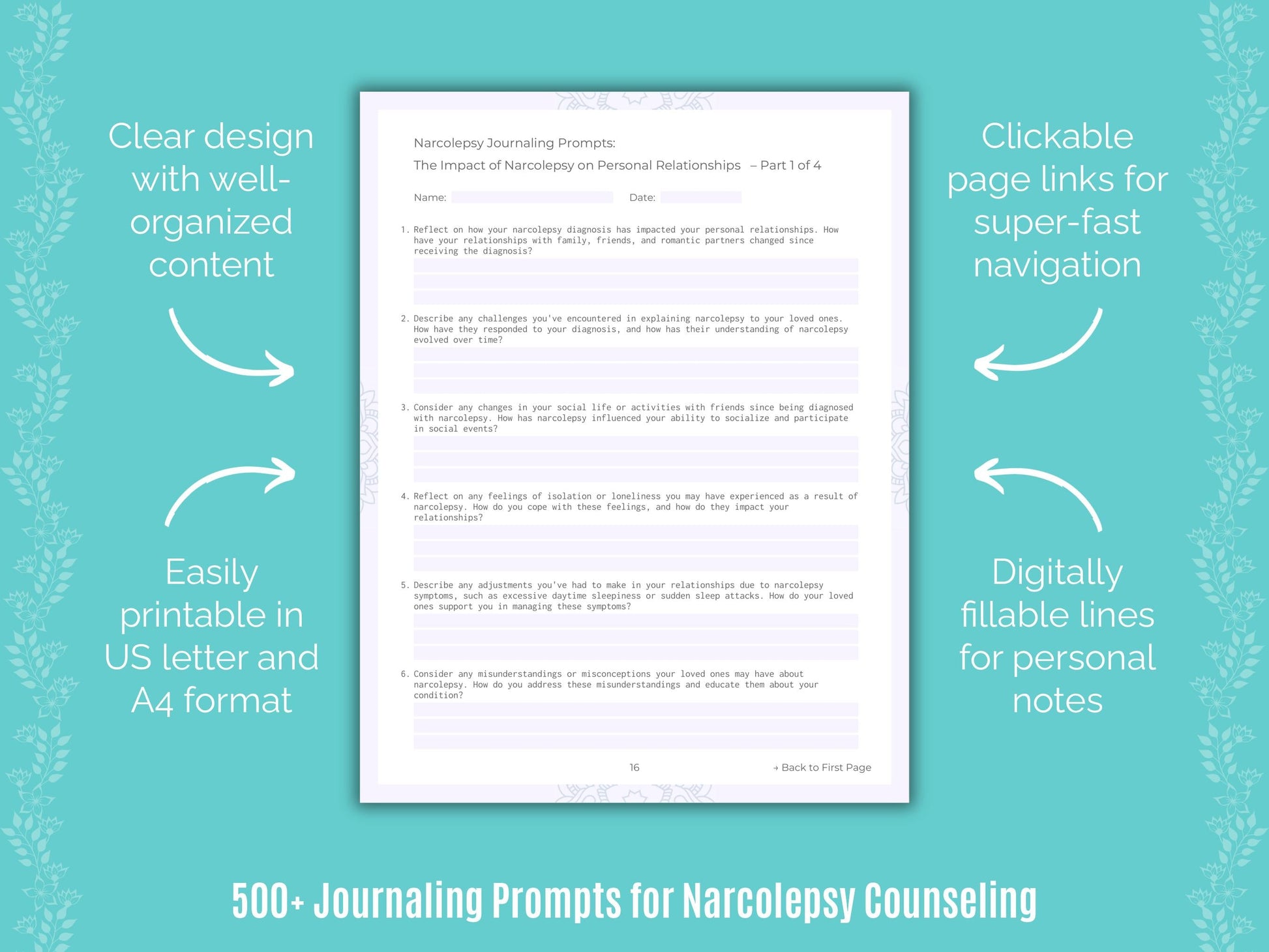 Narcolepsy Counseling Counseling Templates