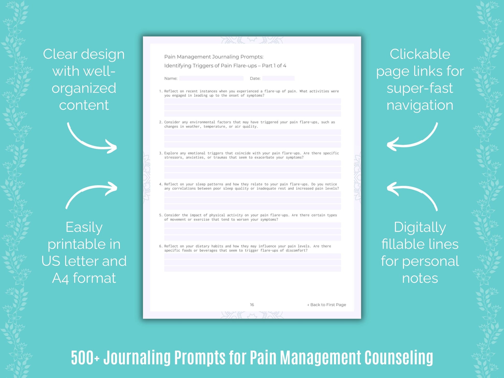 Pain Management Counseling Counseling Templates