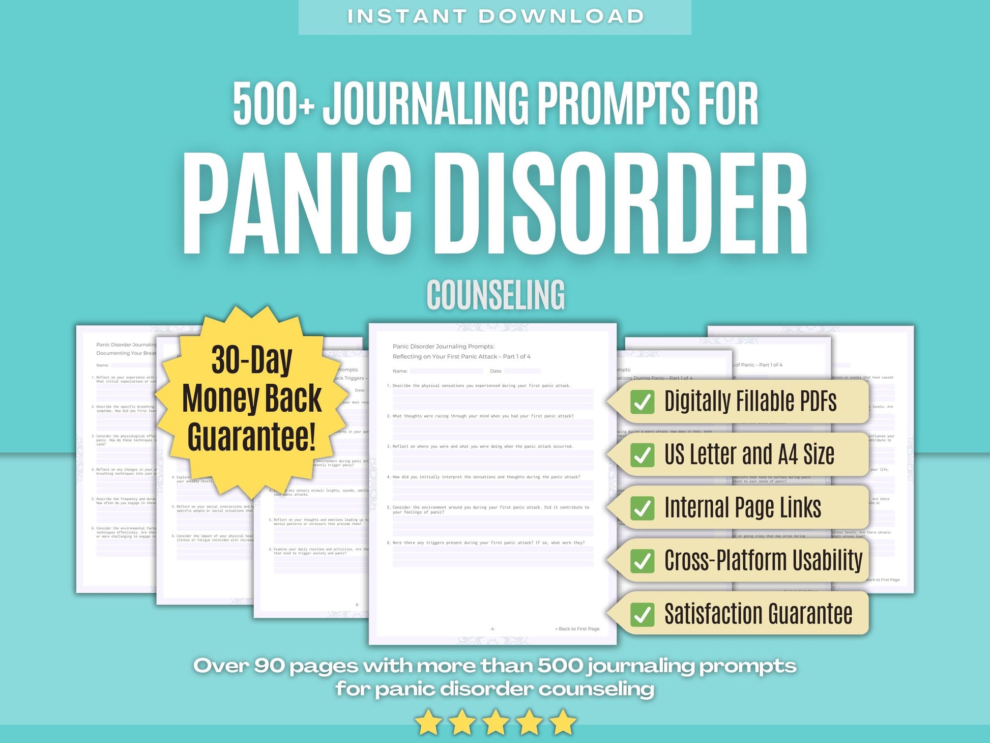 Panic Disorder Counseling Psychology Workbooks