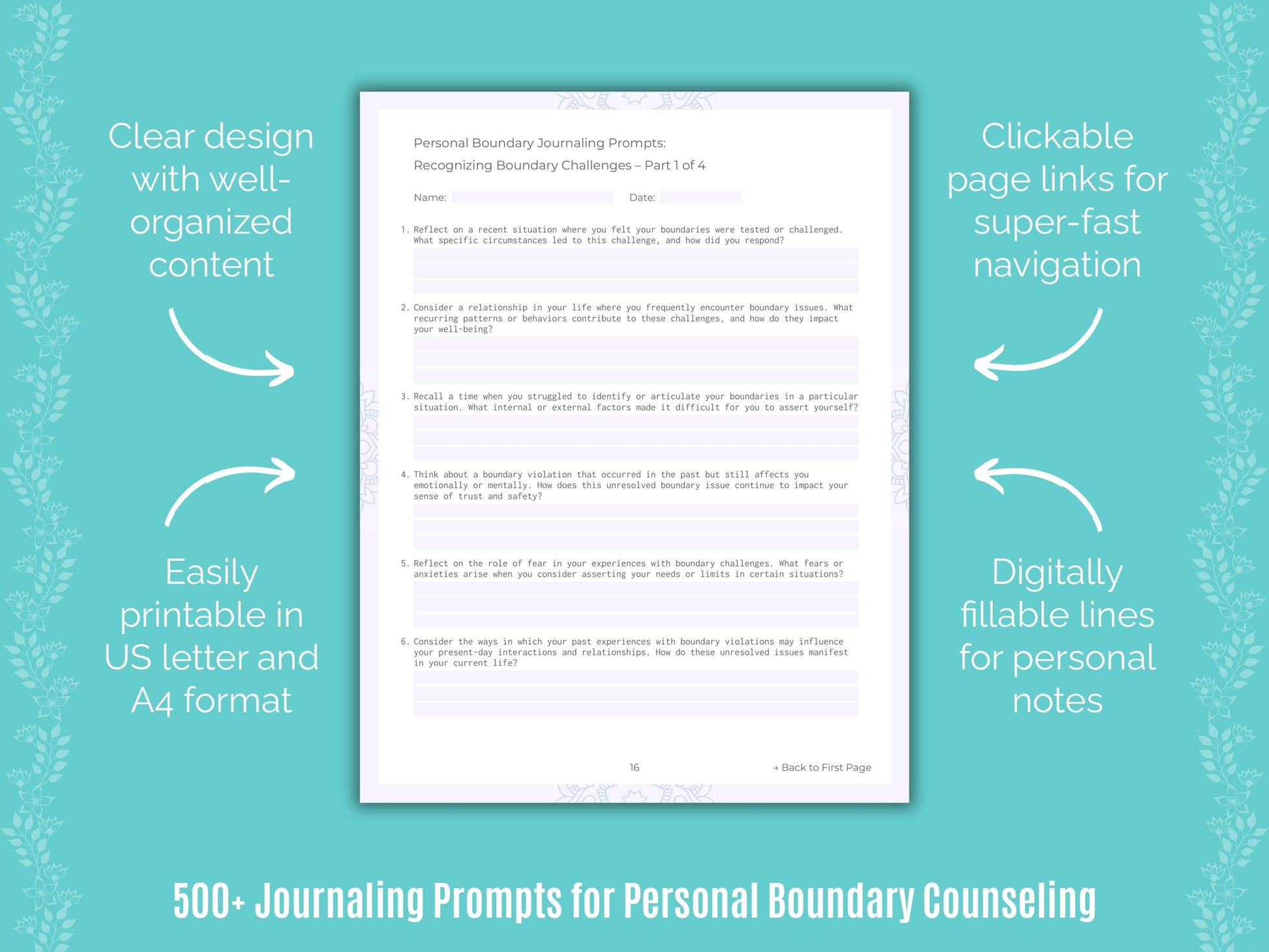 Personal Boundary Counseling Counseling Templates