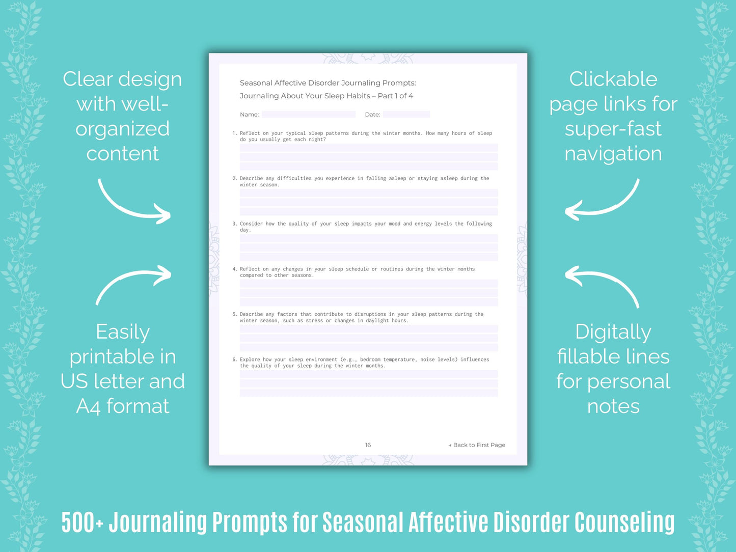 Seasonal Affective Disorder Counseling Counseling Templates