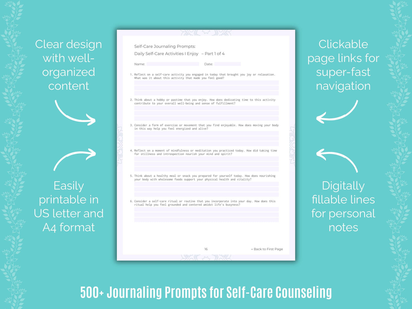 Self-Care Counseling Counseling Templates