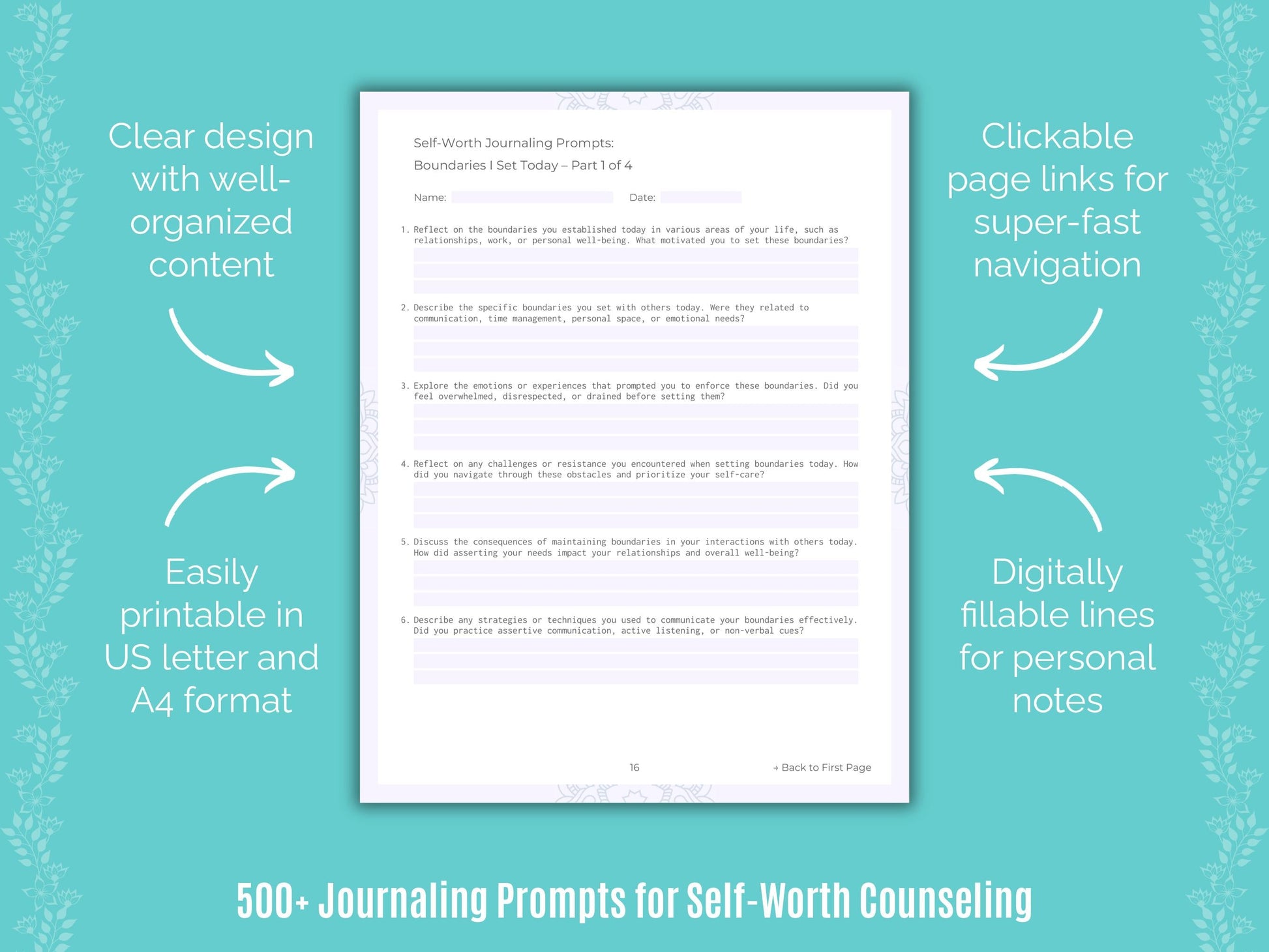 Self-Worth Counseling Counseling Templates