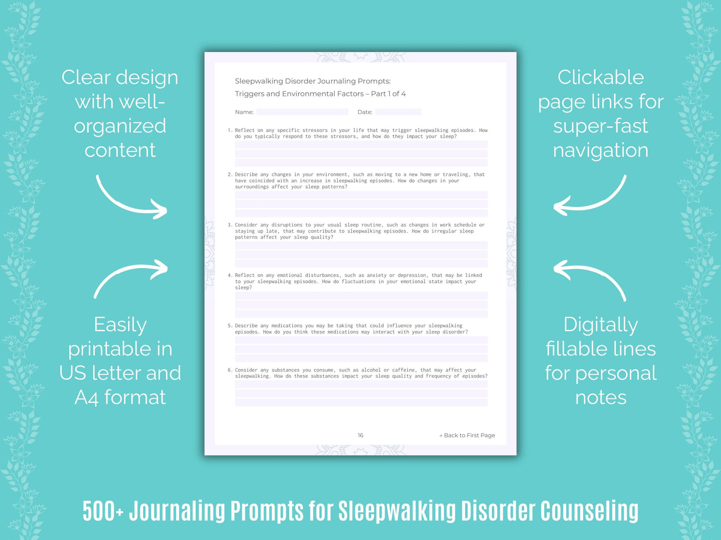 Sleepwalking Disorder Counseling Counseling Templates