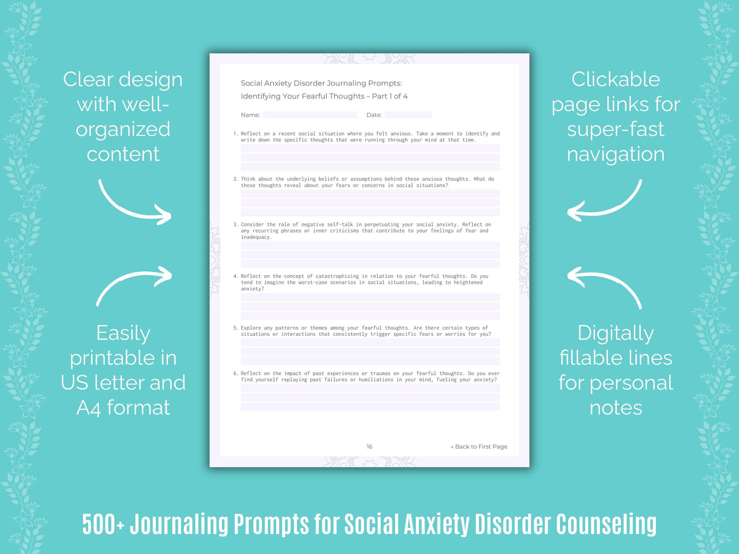 Social Anxiety Disorder Counseling Counseling Templates