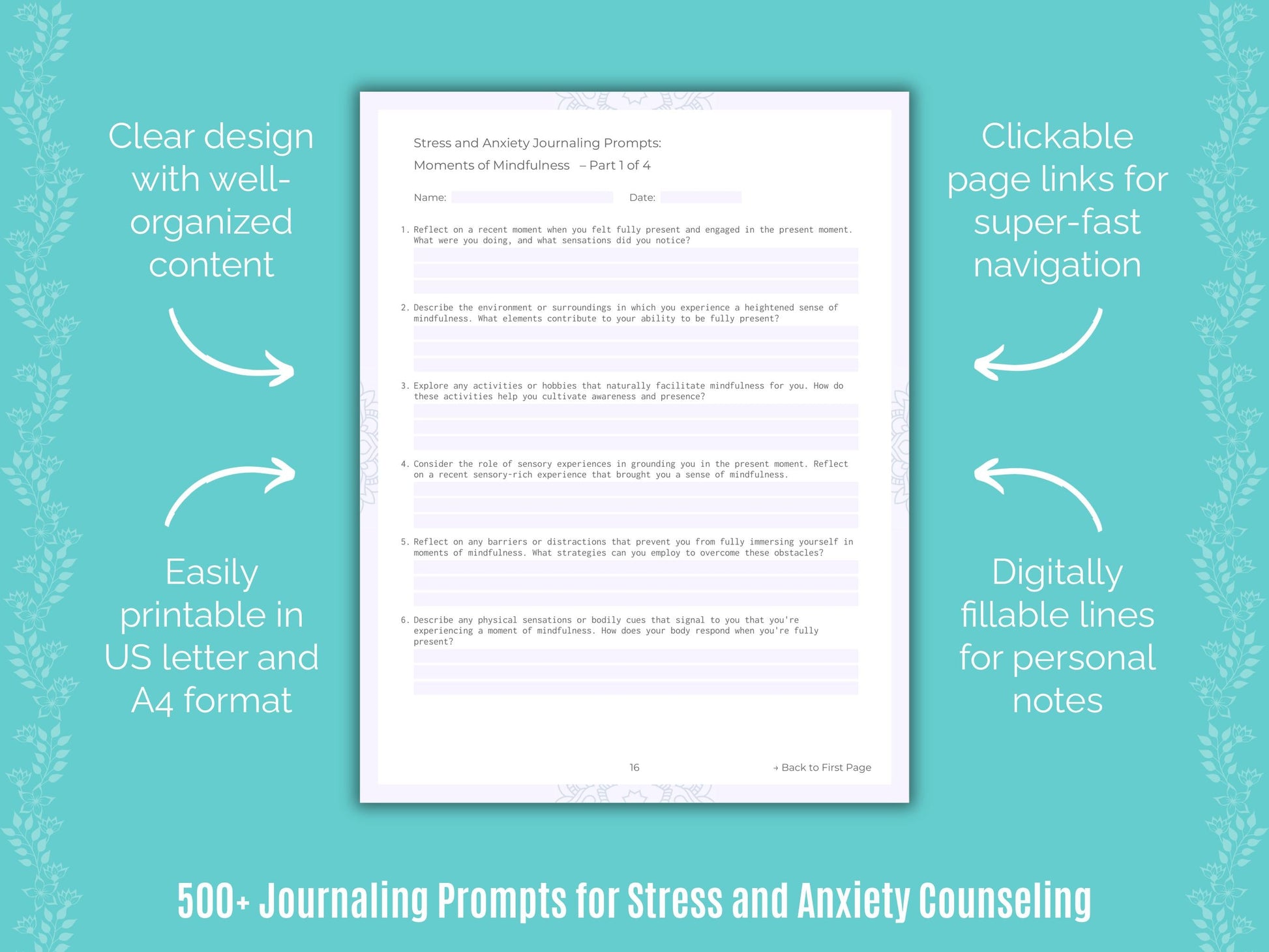 Stress and Anxiety Counseling Counseling Templates