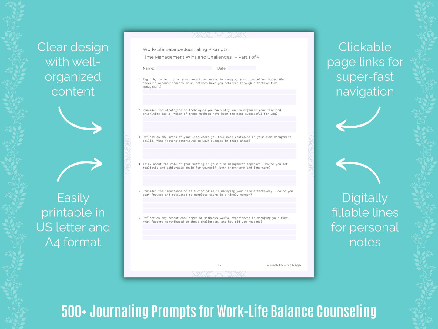 Work-Life Balance Counseling Counseling Templates