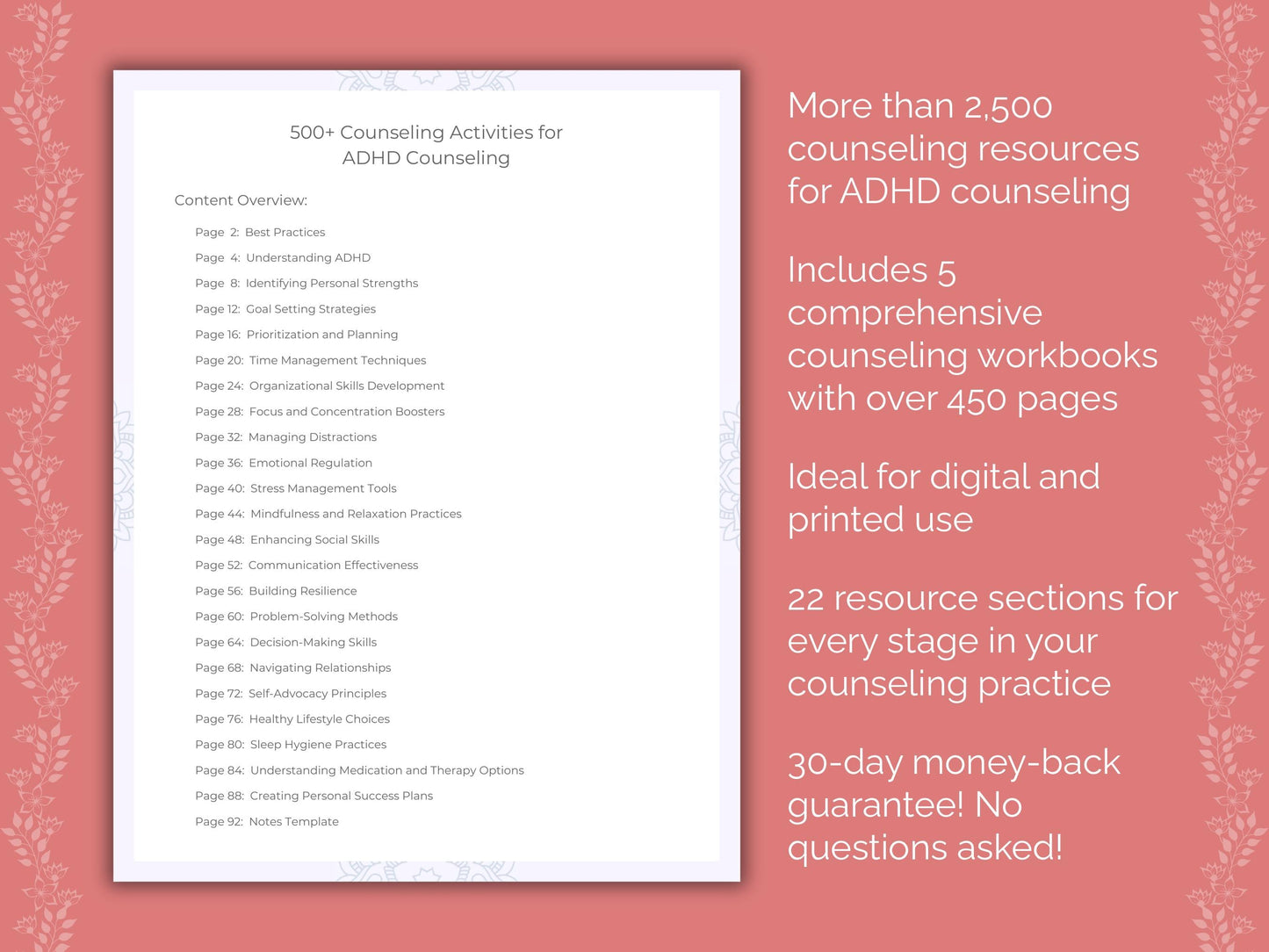 ADHD Counseling Counseling Templates