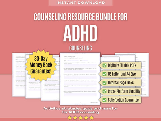 ADHD Counseling Psychology Workbooks