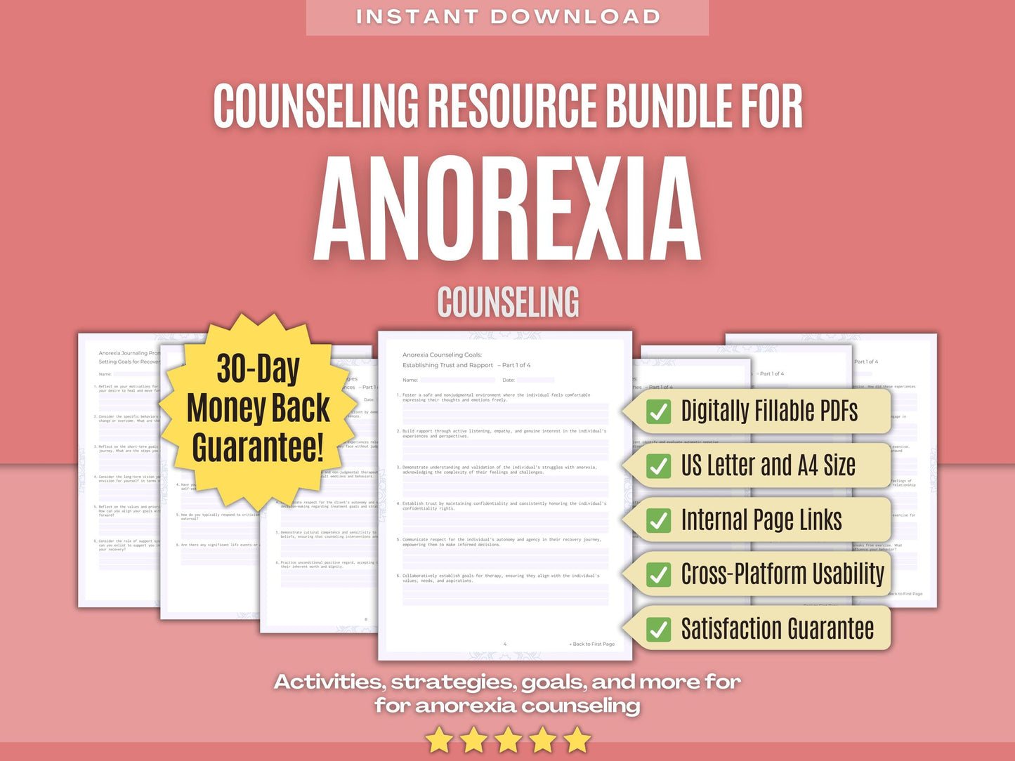 Anorexia Counseling Psychology Workbooks