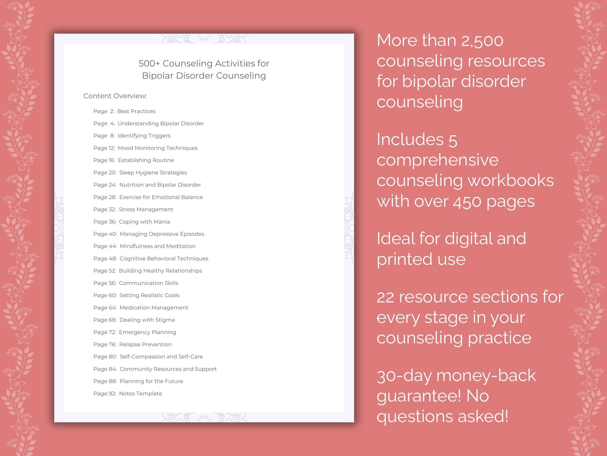 Bipolar Disorder Counseling Counseling Templates