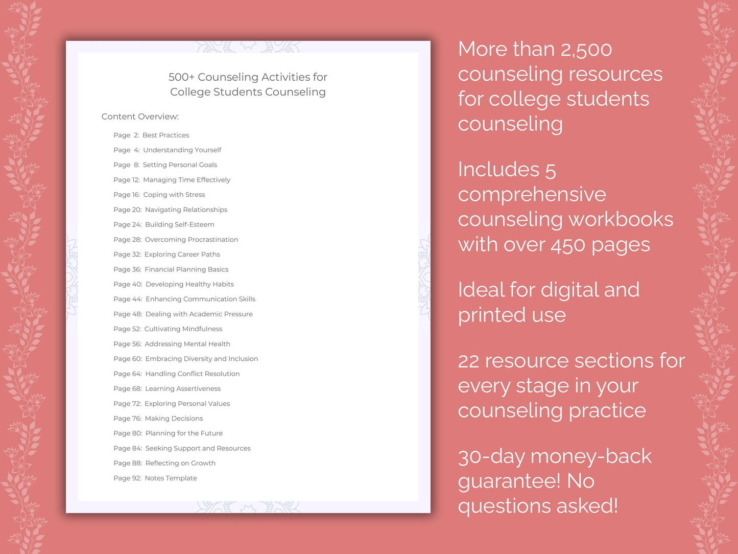 College Students Counseling Counseling Templates