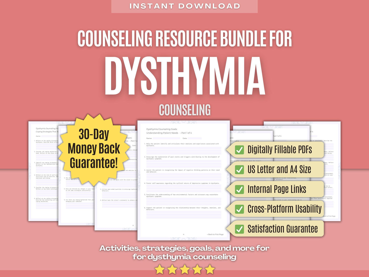 Dysthymia Counseling Psychology Workbooks