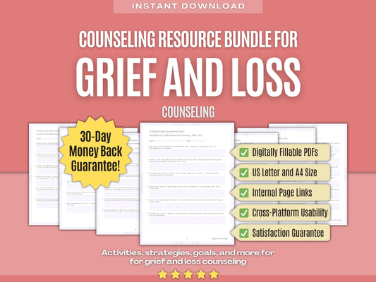 Grief and Loss Counseling Psychology Workbooks