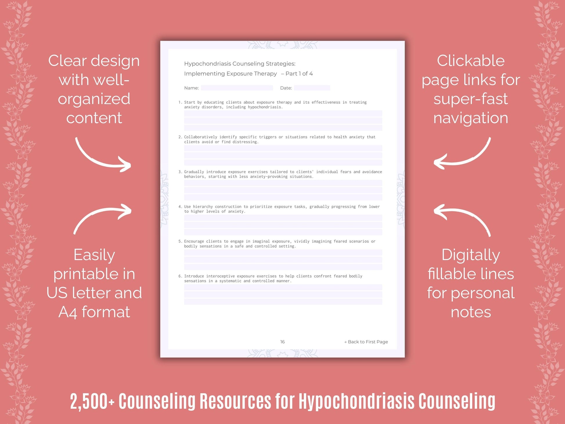 Hypochondriasis Counseling Counselor Cheat Sheets